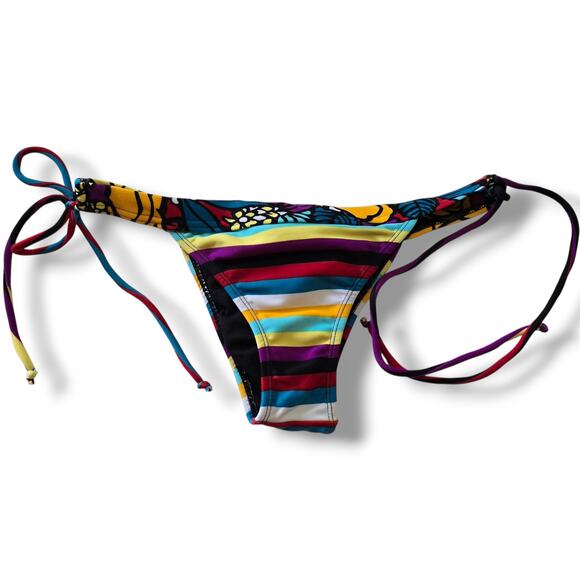 Rio de Sol Women's Colorful Bandeau Bikini Set Size Large - Picture 6 of 11